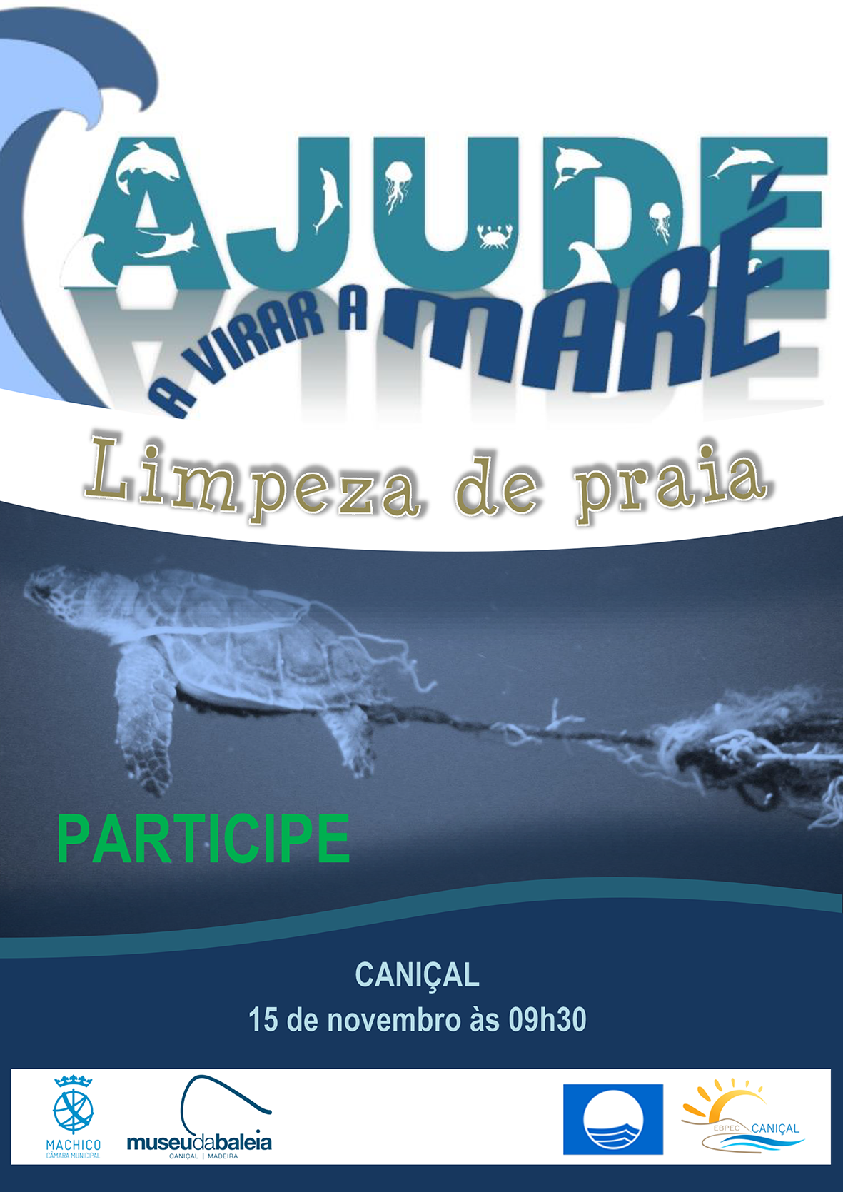 Cartaz limpeza de praia Novembro 2024